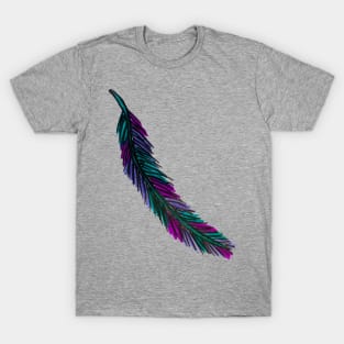 Purple and Turquoise Feather T-Shirt